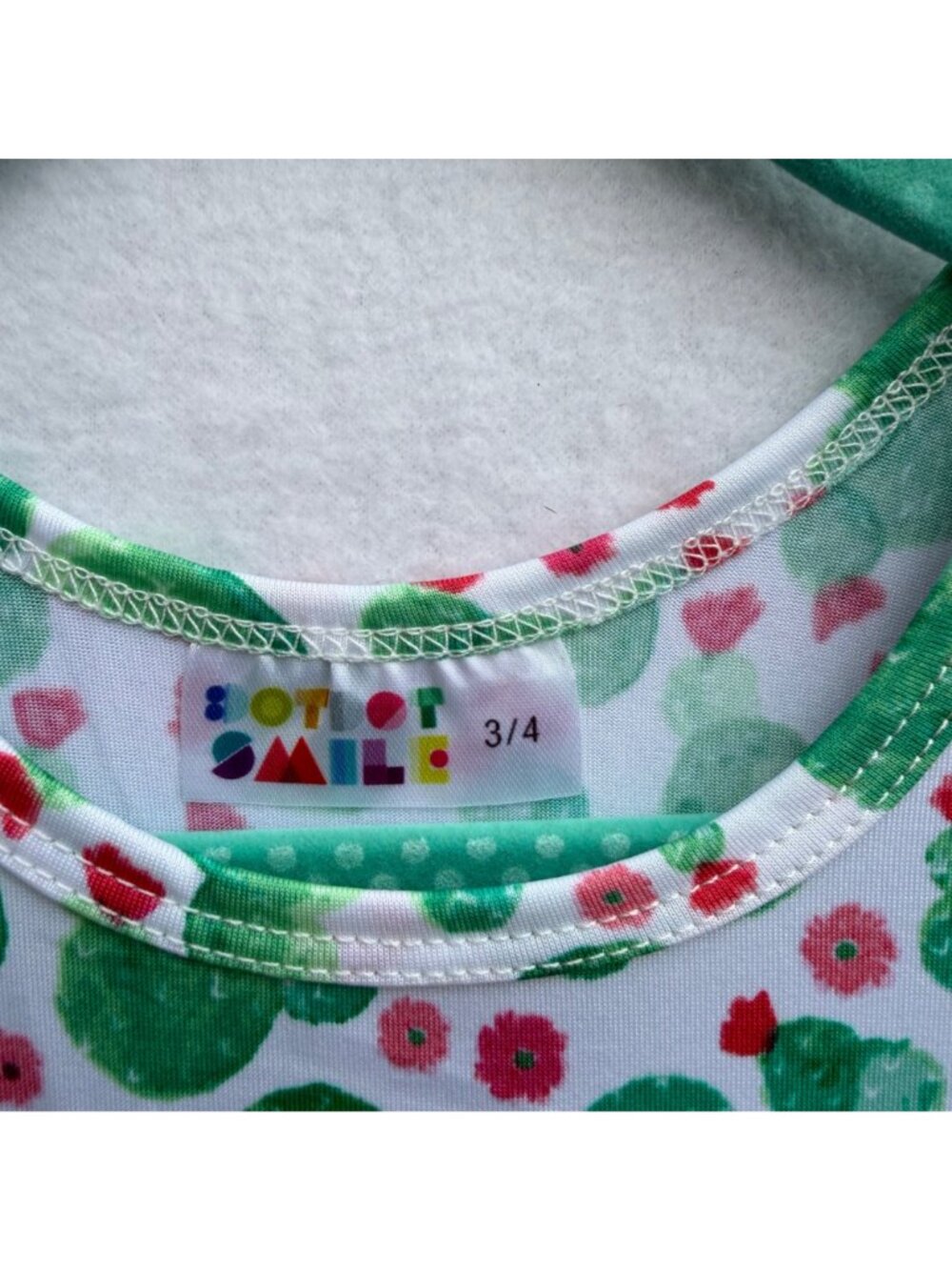 Dotdotsmile Dress Size 3/4 Green & Red Cactus New with Tags - Picture 4 of 5